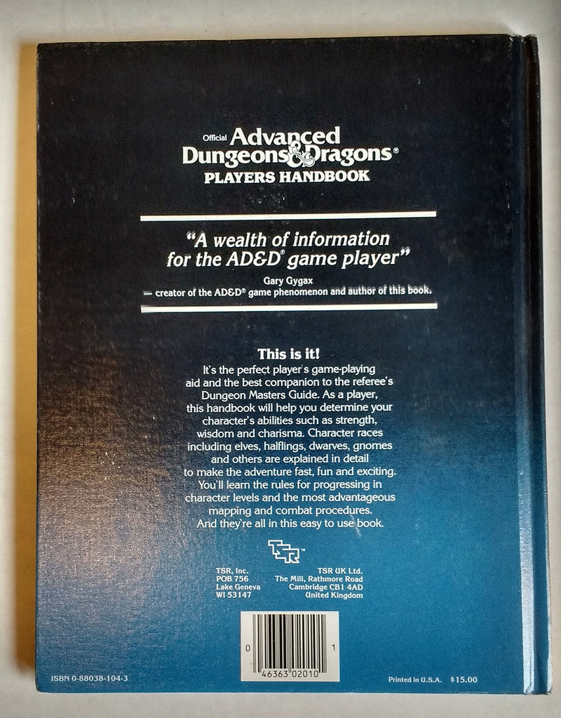 Dungeons And Dragons : Players Handbook,Used