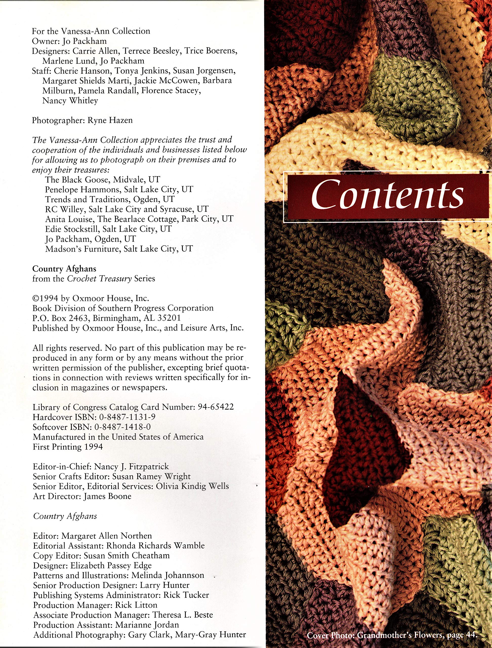 Country Afghans (VanessaAnn Collection),Used