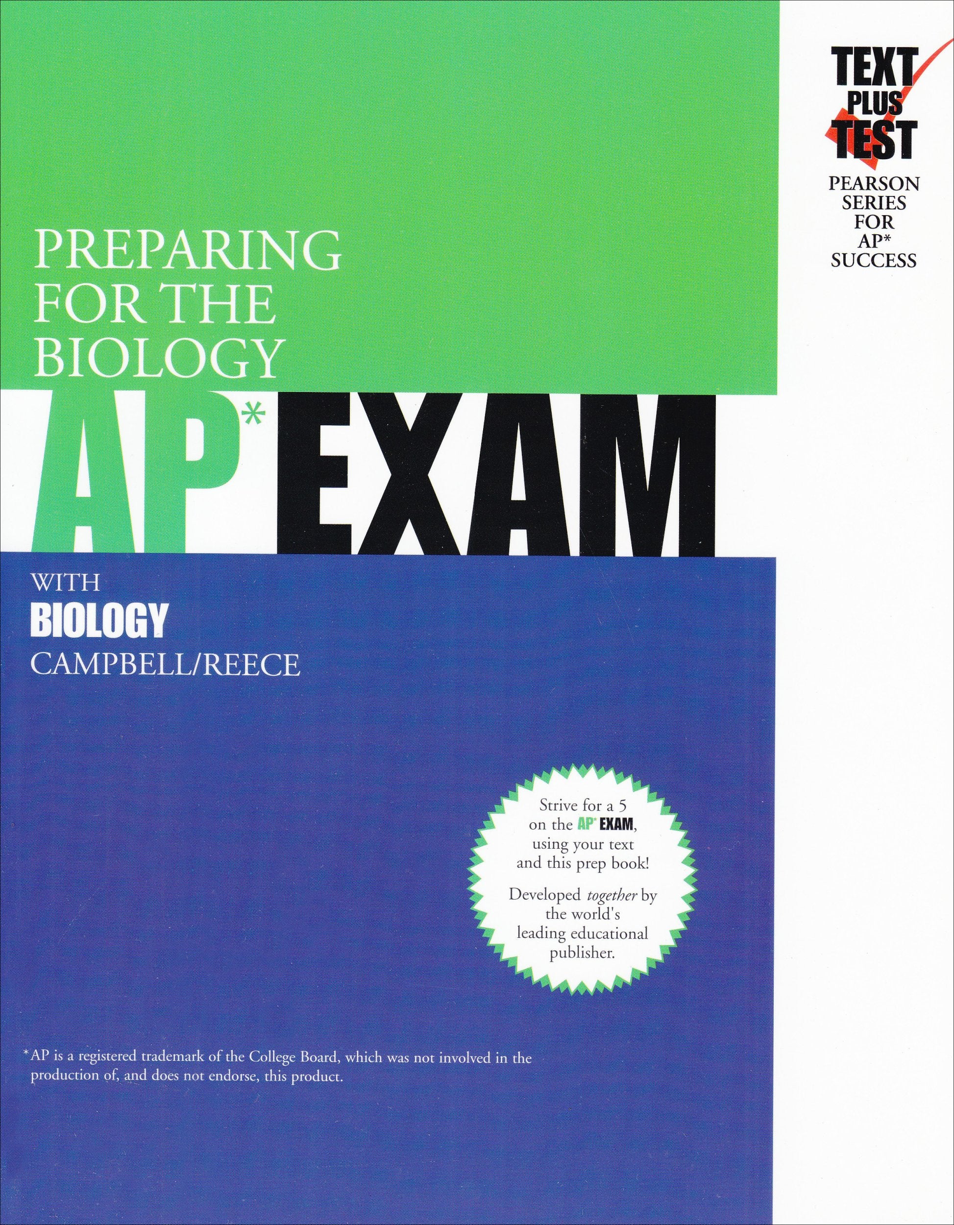 Preparing For The Biology AP EXAM: With Biology (Text plus Test Pearson Series for AP Success),Used
