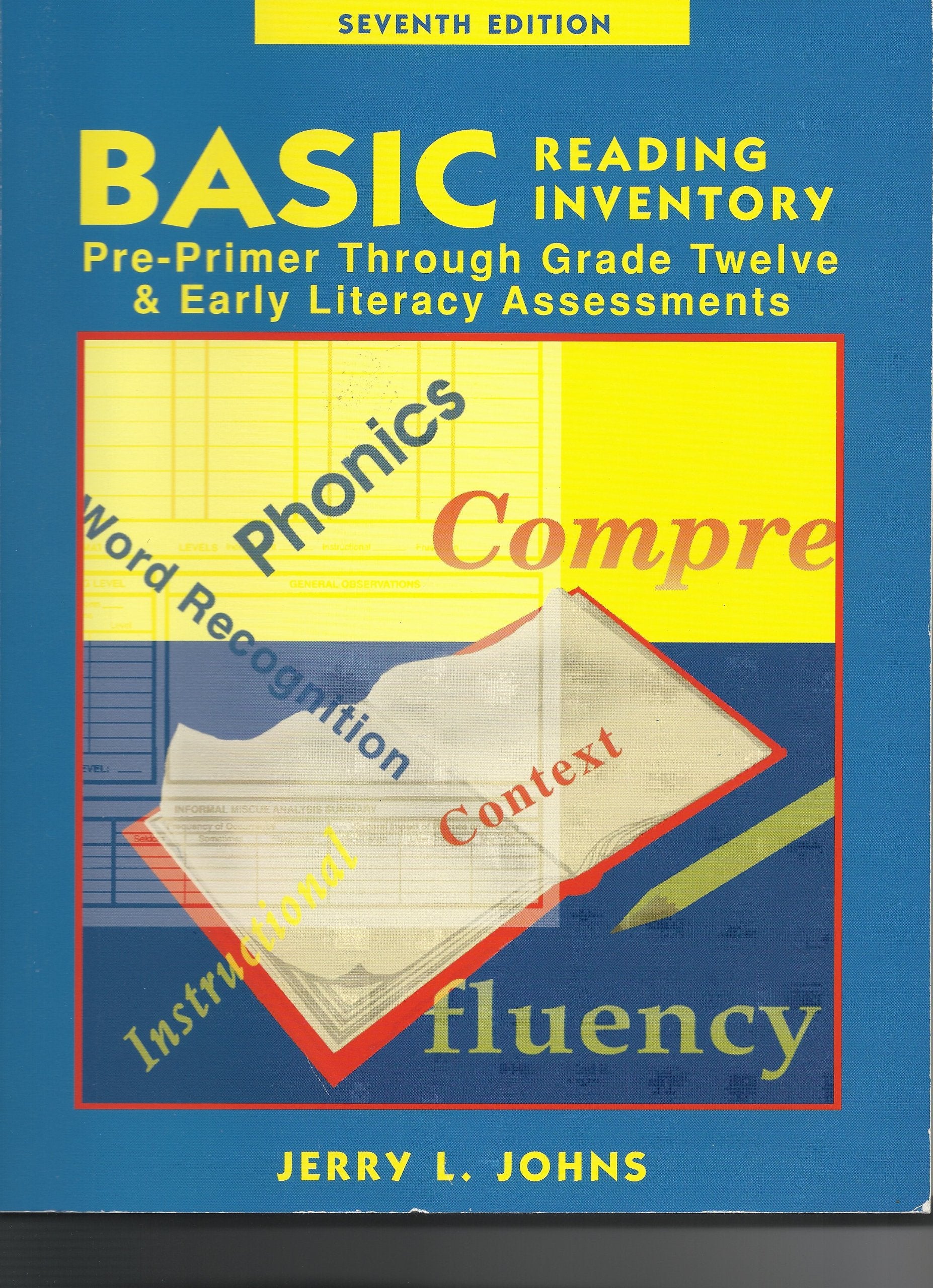Basic Reading Inventory: PrePrimer Through Grade Twelve and Early Literacy Assessments,Used