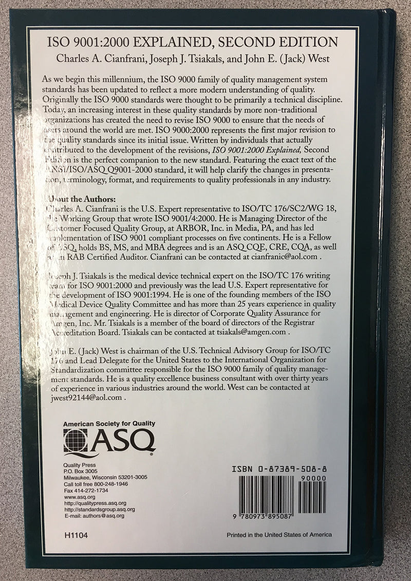 Iso 9001: 2000 Explained,Used