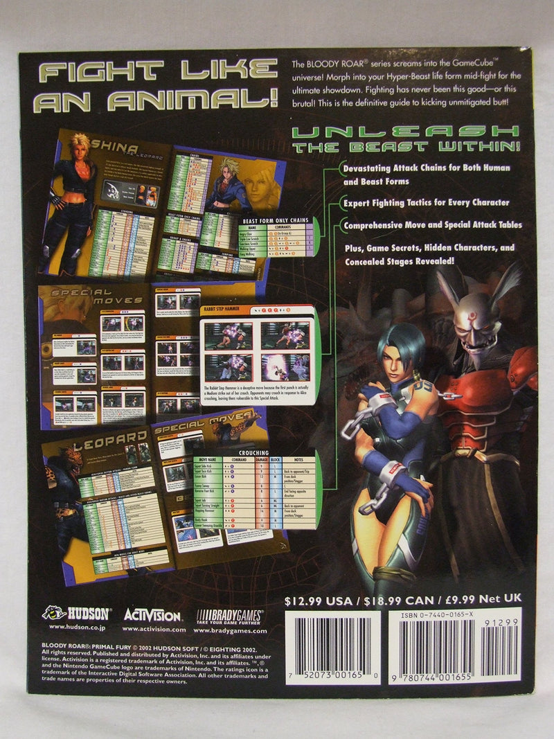 Bloody Roar: Primal Fury Official Fighter's Guide (Brady Games),New