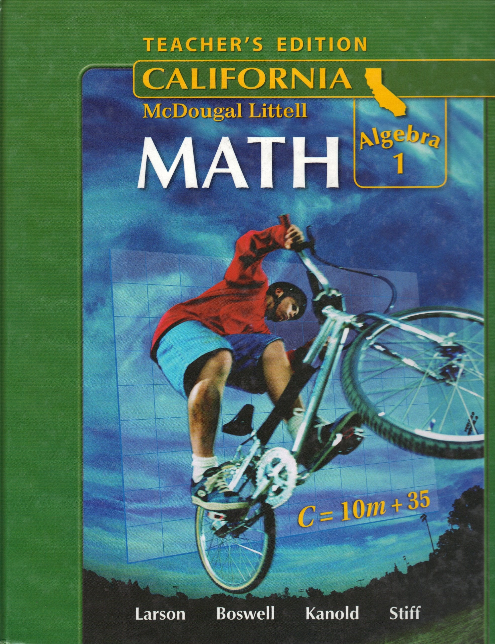Ml Math Algebra 1 California Teachers Edition-new,New