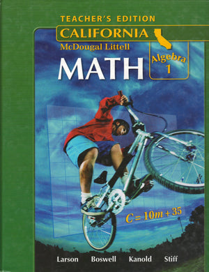 Ml Math Algebra 1 California Teachers Edition-new,New