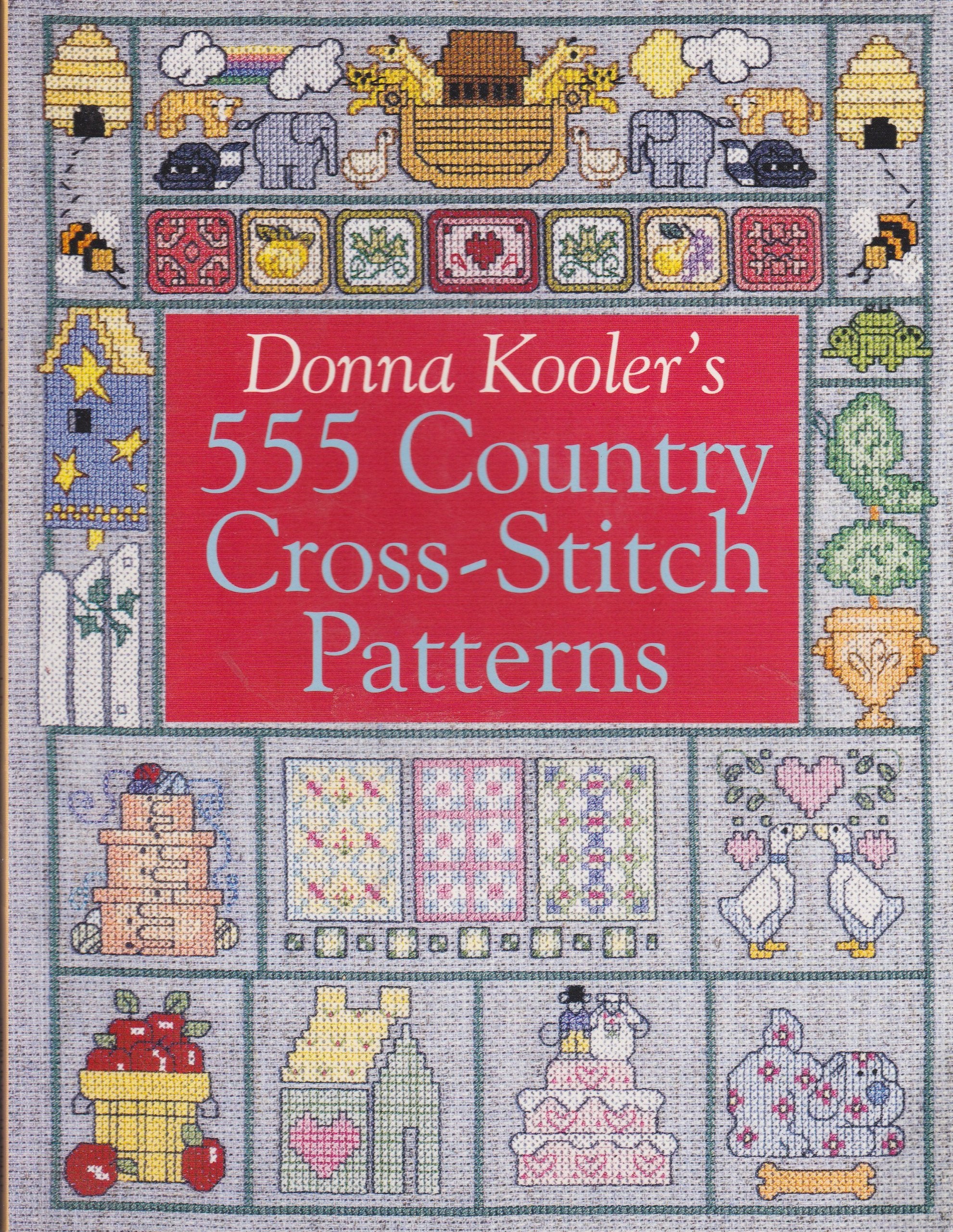 Donna Kooler's 555 Country CrossStitch Patterns,Used
