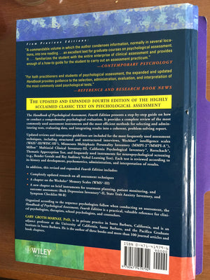 Handbook Of Psychological Assessment,New