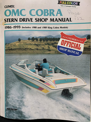 Omc Cobra Stern Drive Shop Manual, 19861993 (Includes 1988 And 1989 King Cobra Models)