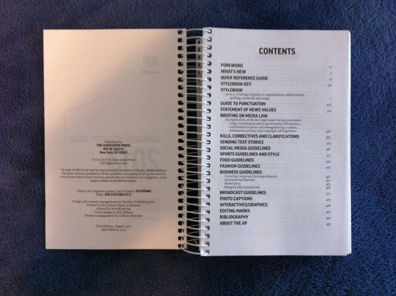 Associated Press Stylebook and Briefing on Media Law, 2013,Used
