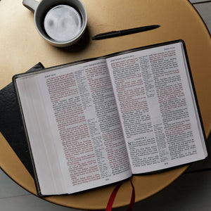KJV Holy Bible: Giant Print with 53,000 Cross References, Deluxe Black Leathersoft, Red Letter, Comfort Print: King James Versio,Used