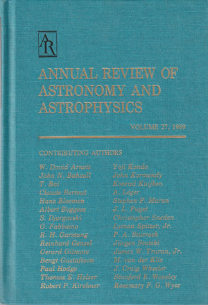 Annual Review of Astronomy and Astrophysics: 1989 (Annual Review of Astronomy & Astrophysics),Used