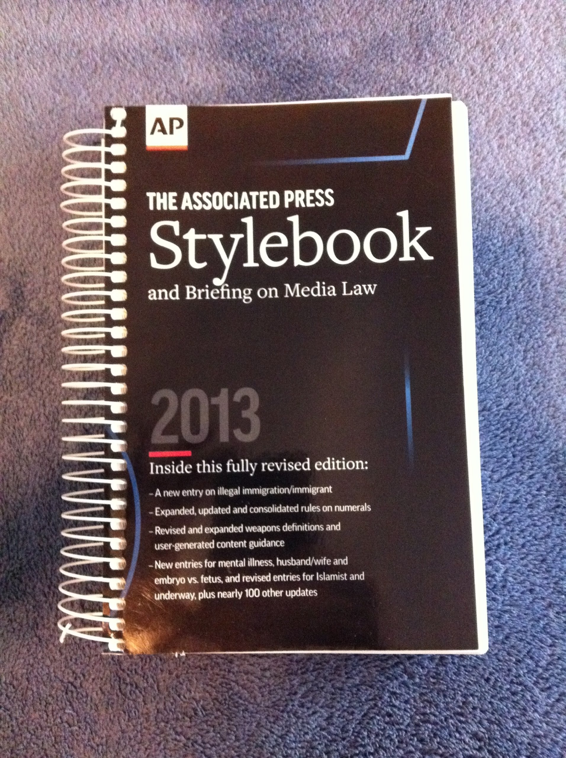Associated Press Stylebook and Briefing on Media Law, 2013,Used
