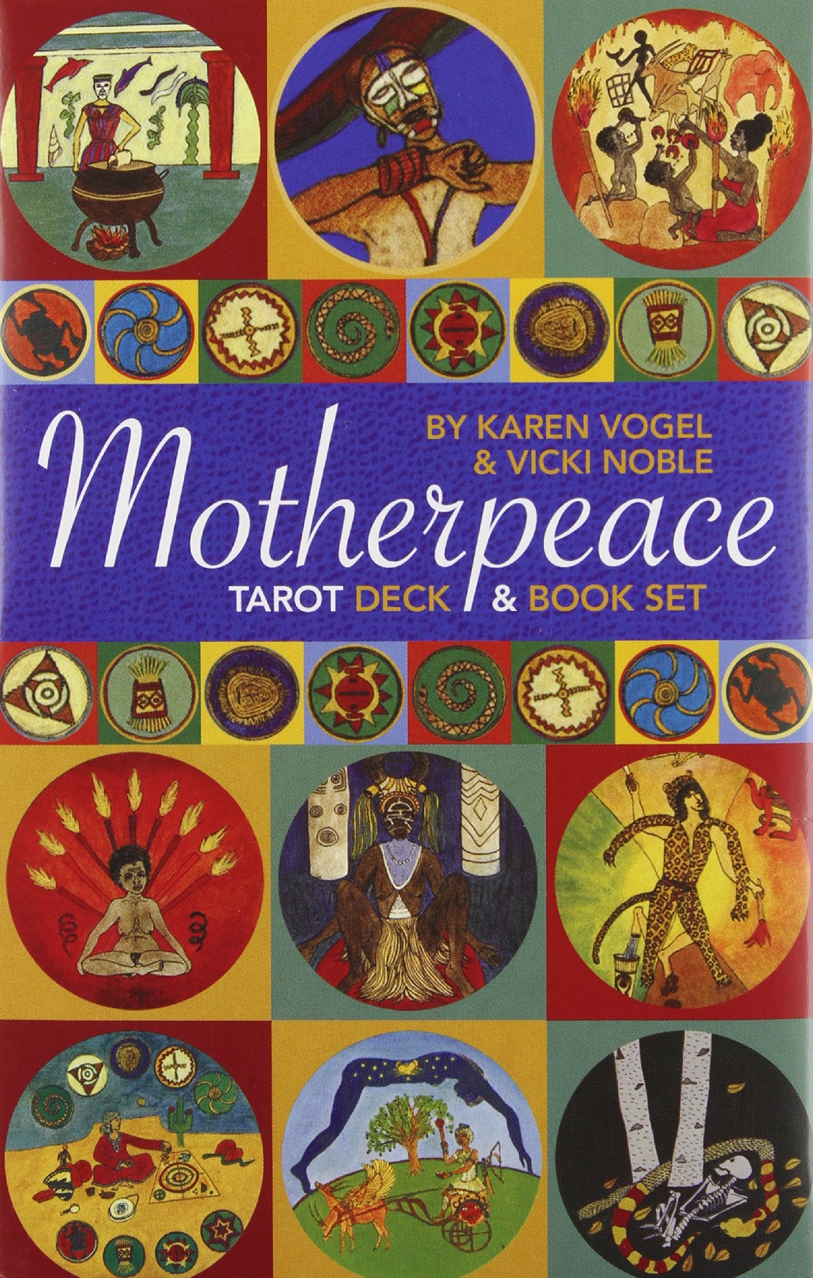 Mini Motherpeace Round Tarot Deck & Book Set,New