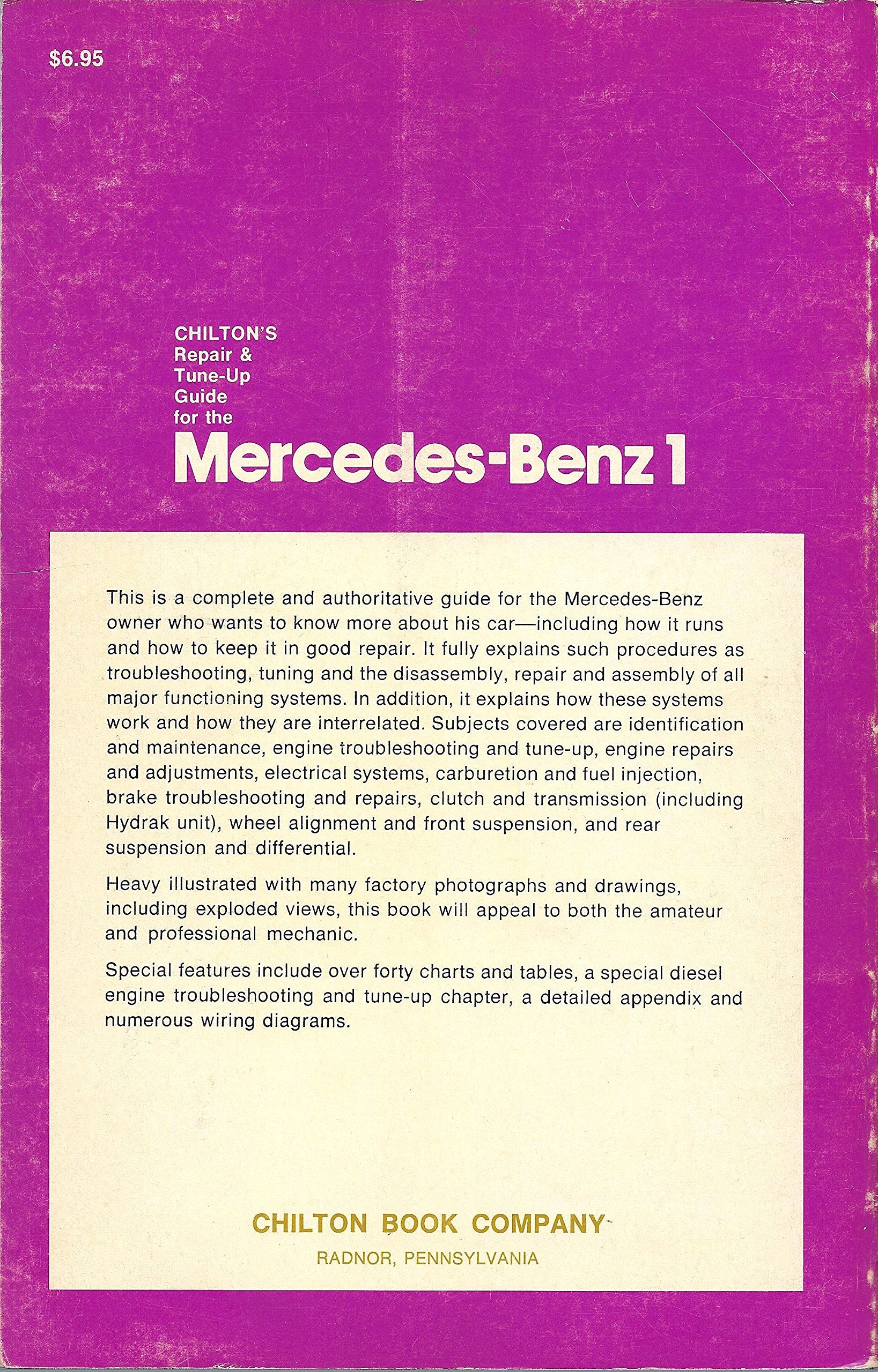 Chilton's Repair and TuneUp Guide: Mercedes Benz 195970,Used