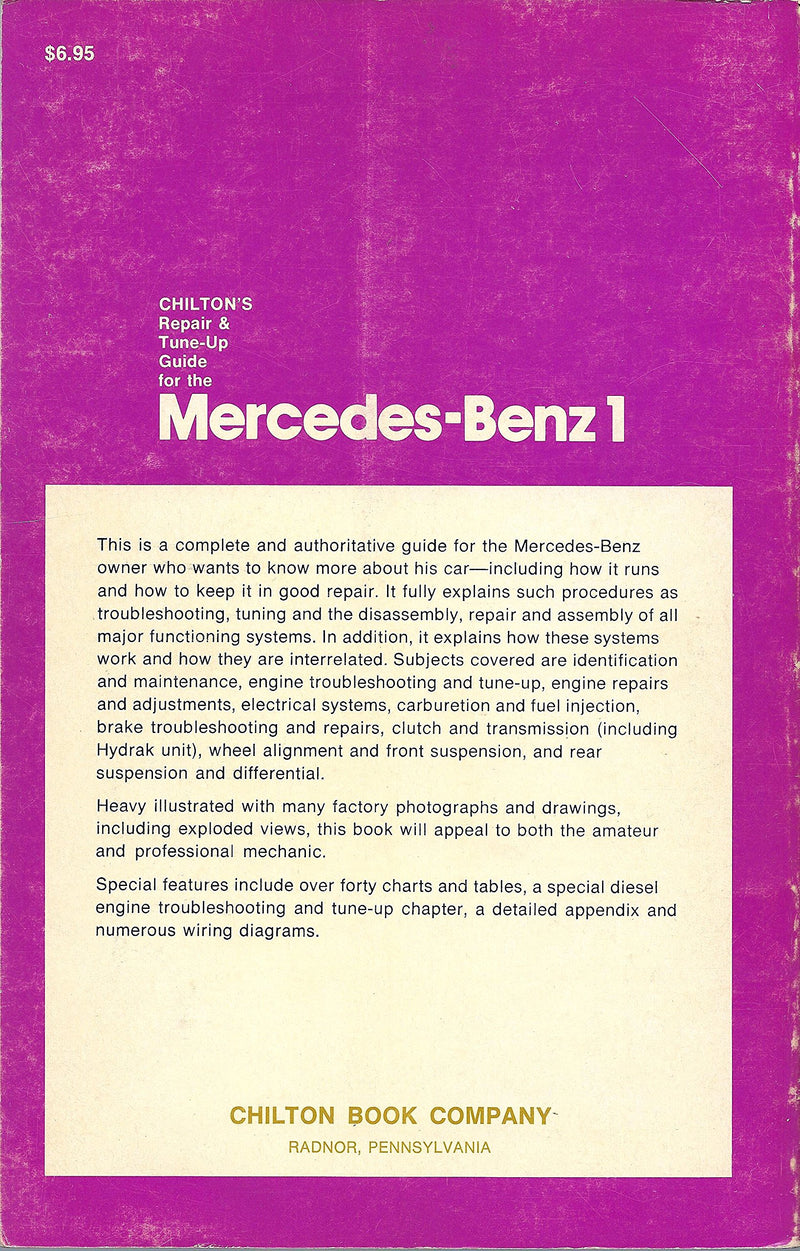 Chilton's Repair and TuneUp Guide: Mercedes Benz 195970,Used