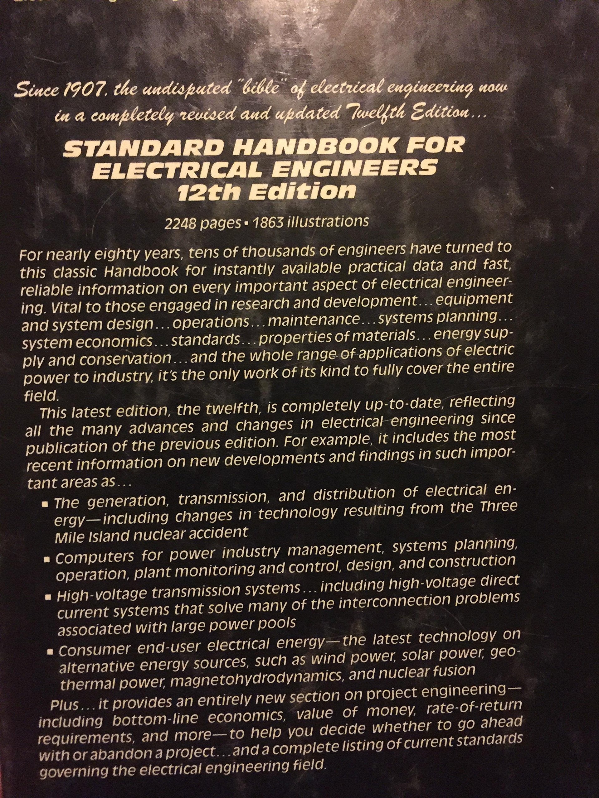 Standard Handbook For Electrical Engineers,Used