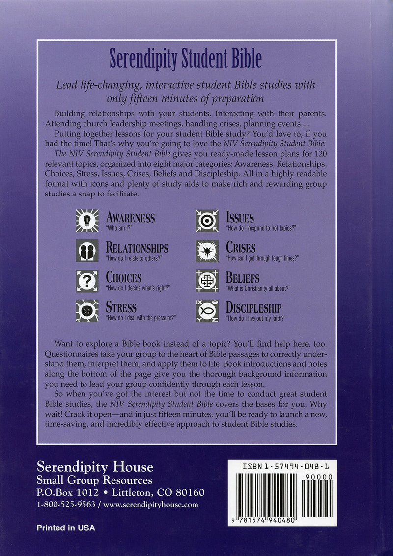 Serendipity Student Bible, New International Version,Used