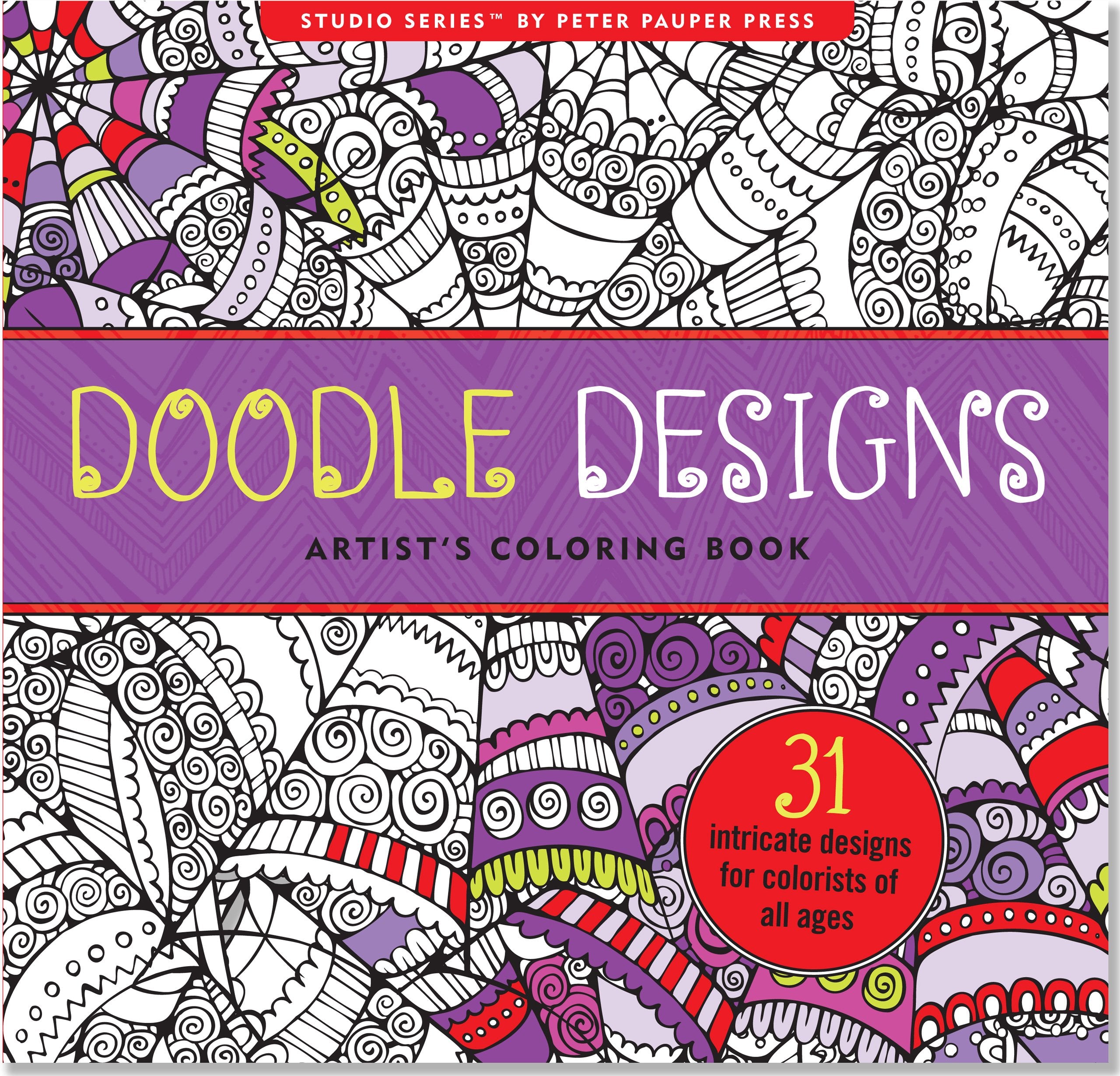 Doodle Designs Adult Coloring Book (31 Stressrelieving Designs) (Studio)