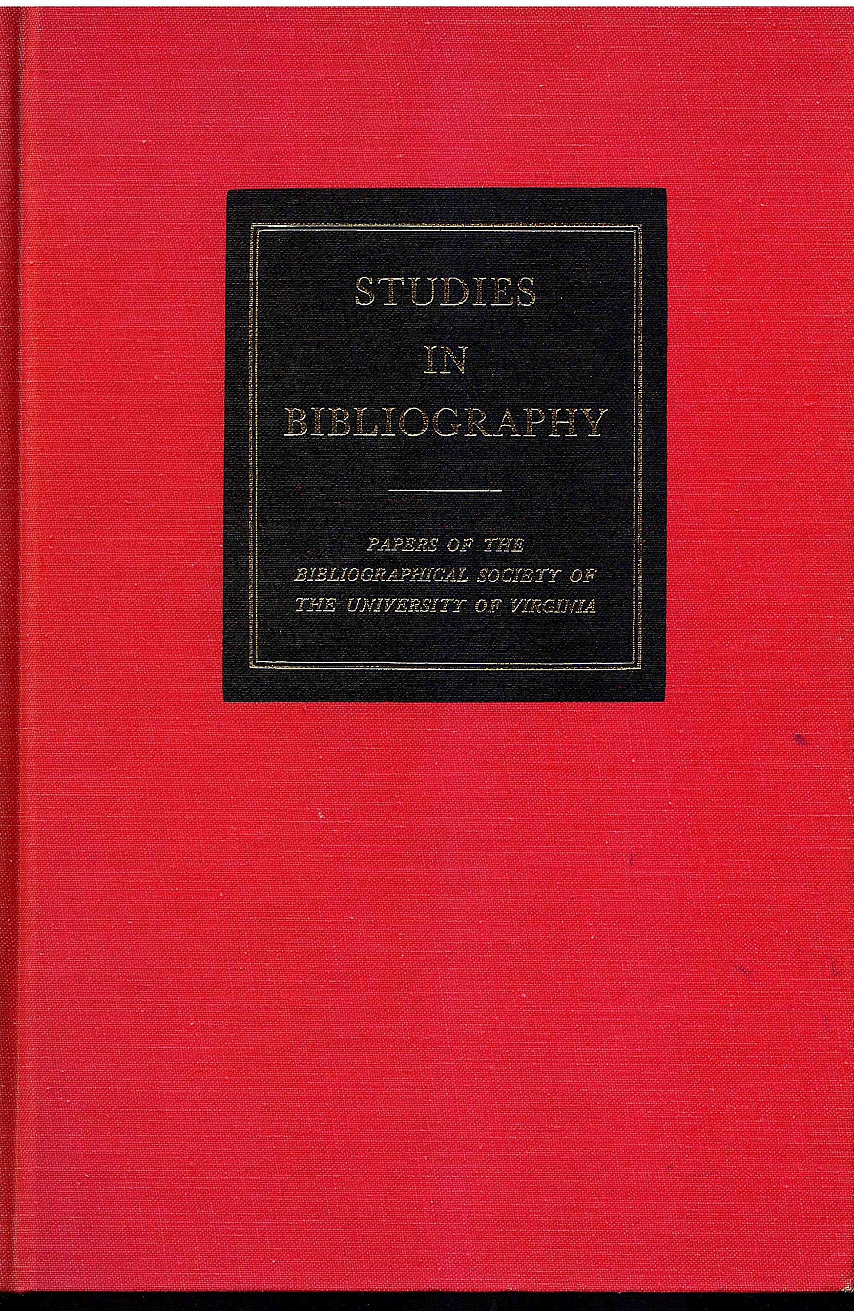 Studies in Bibliography (49),Used