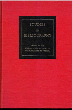 Studies in Bibliography (49),Used