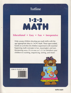 Totline 123 Math: PreMath Activities for Working With Young Children (123 Series, Math: Ages 36),Used