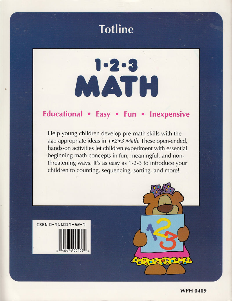 Totline 123 Math: PreMath Activities for Working With Young Children (123 Series, Math: Ages 36),Used