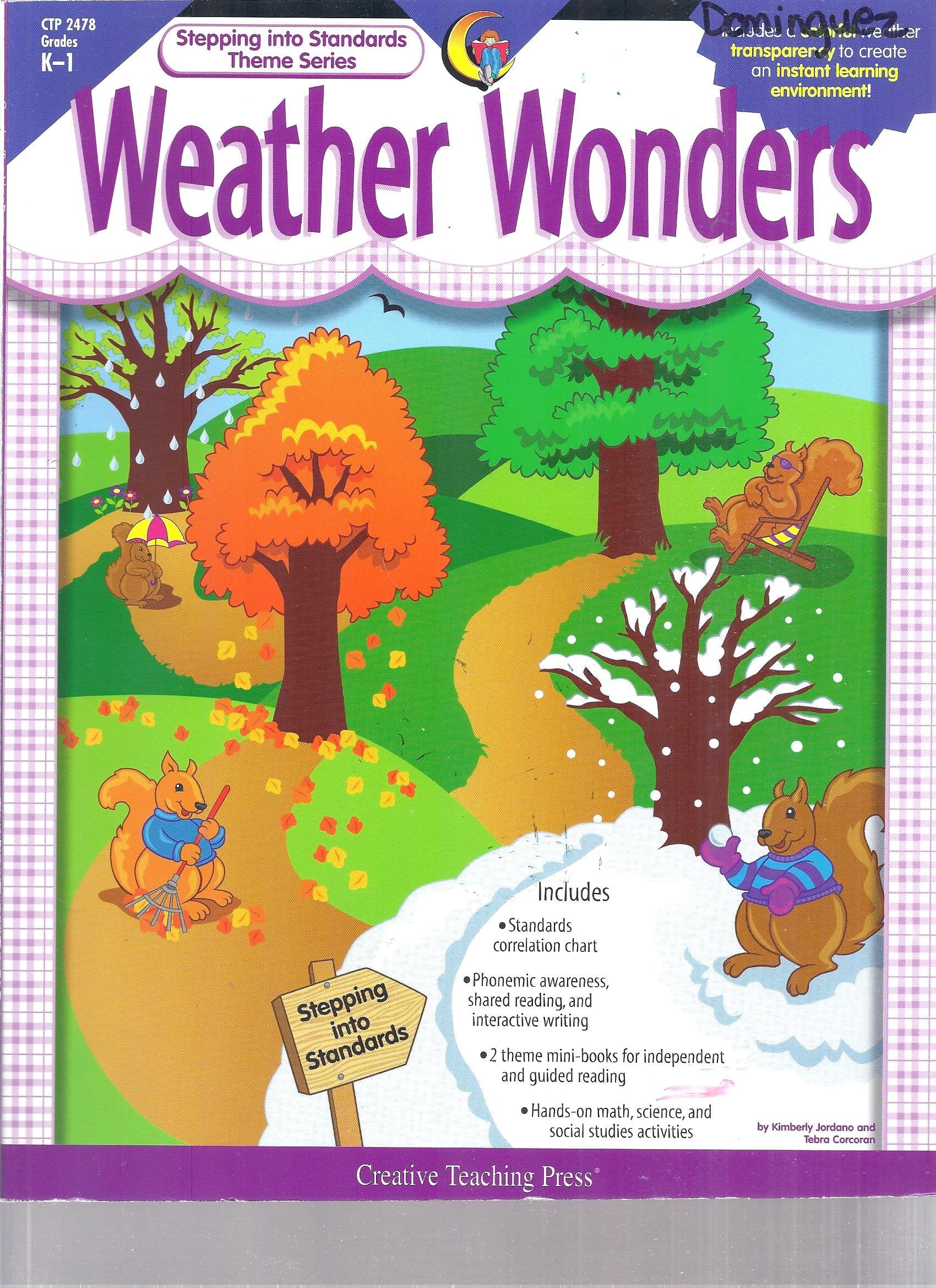 Weather Wonders Grades K1 (Stepping Into Standards Theme),Used