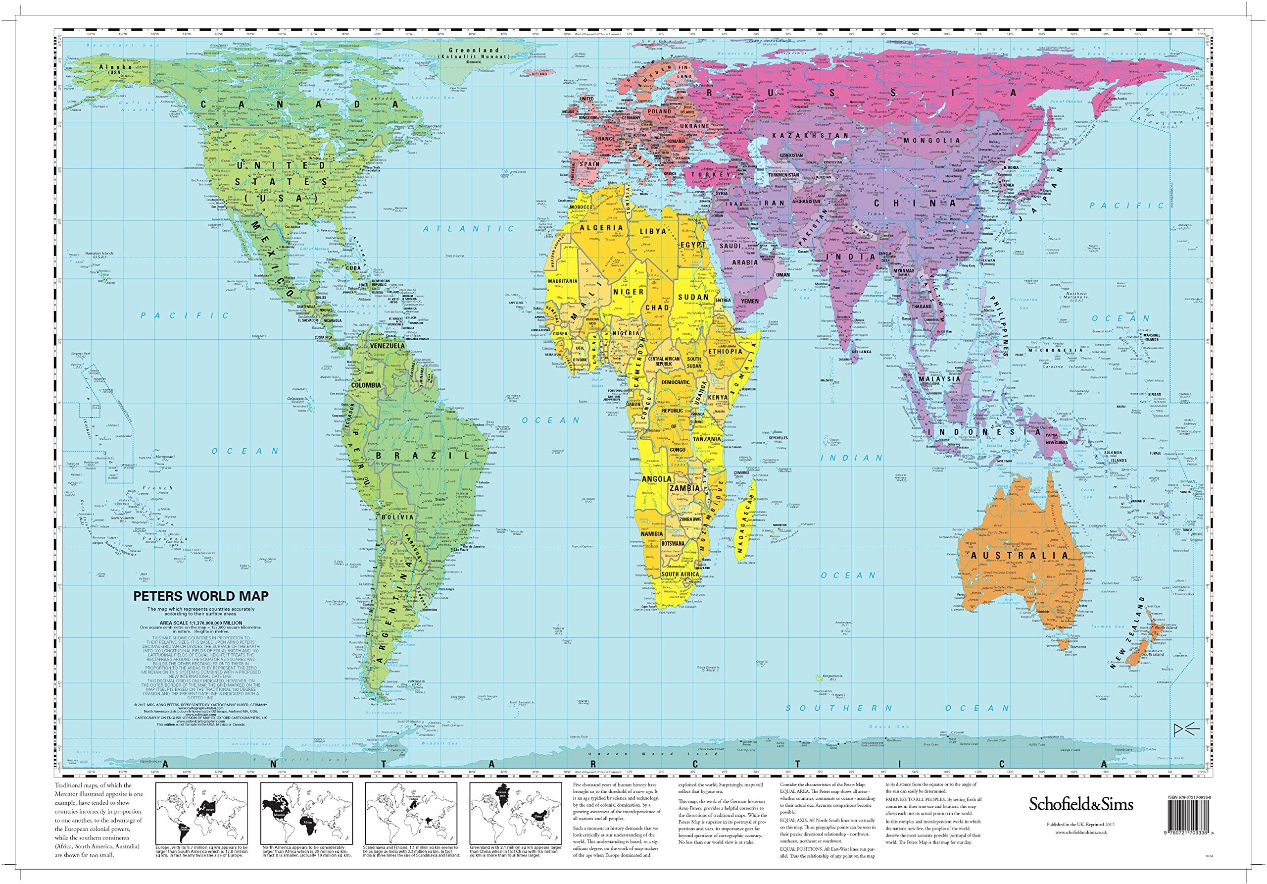 Peters World Map (Laminated Poster),New