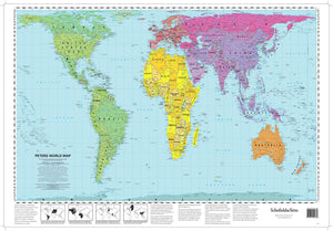 Peters World Map (Laminated Poster),New