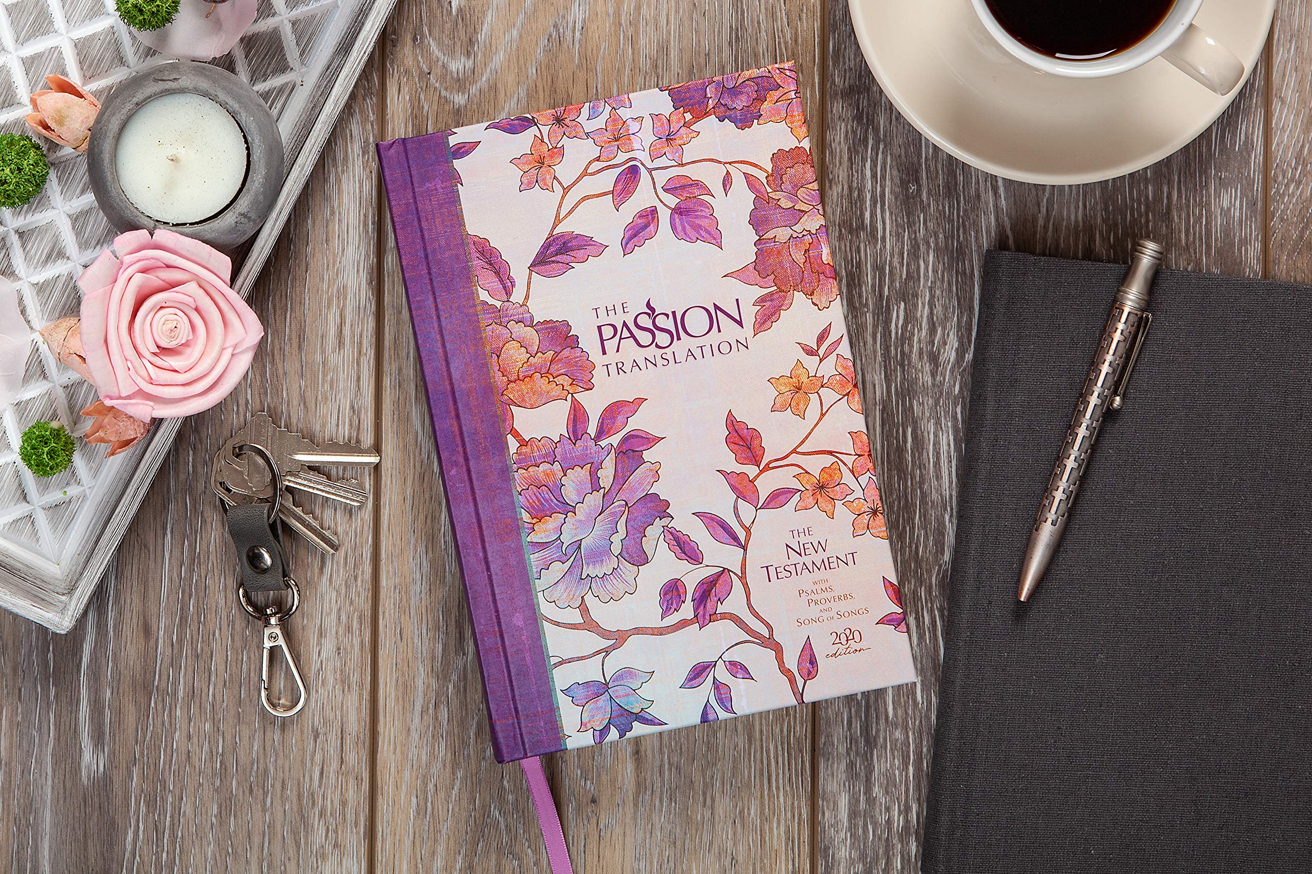 The Passion Translation New Testament (2020 Edition) HC Peony: With Psalms, Proverbs, and Song of Songs (Hardcover)  A Perfect ,Used