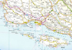 Croatia and Slovenia Map,Used