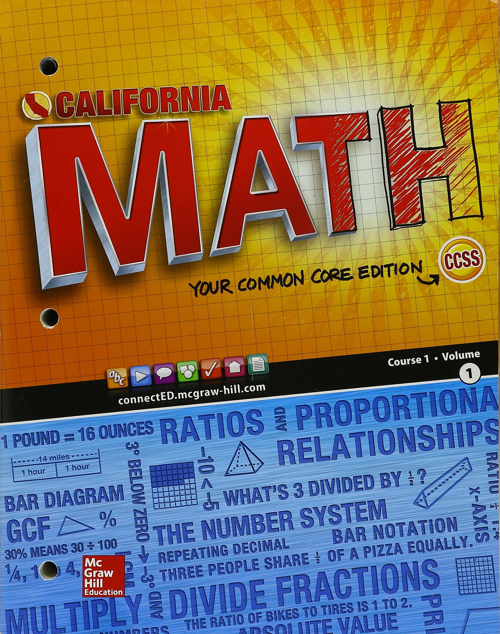 California Math Course 1 Volume 1,New