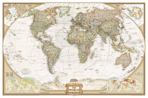 National Geographic World Wall Map  Executive  Laminated (Enlarged: 73 x 48 in) (National Geographic Reference Map)