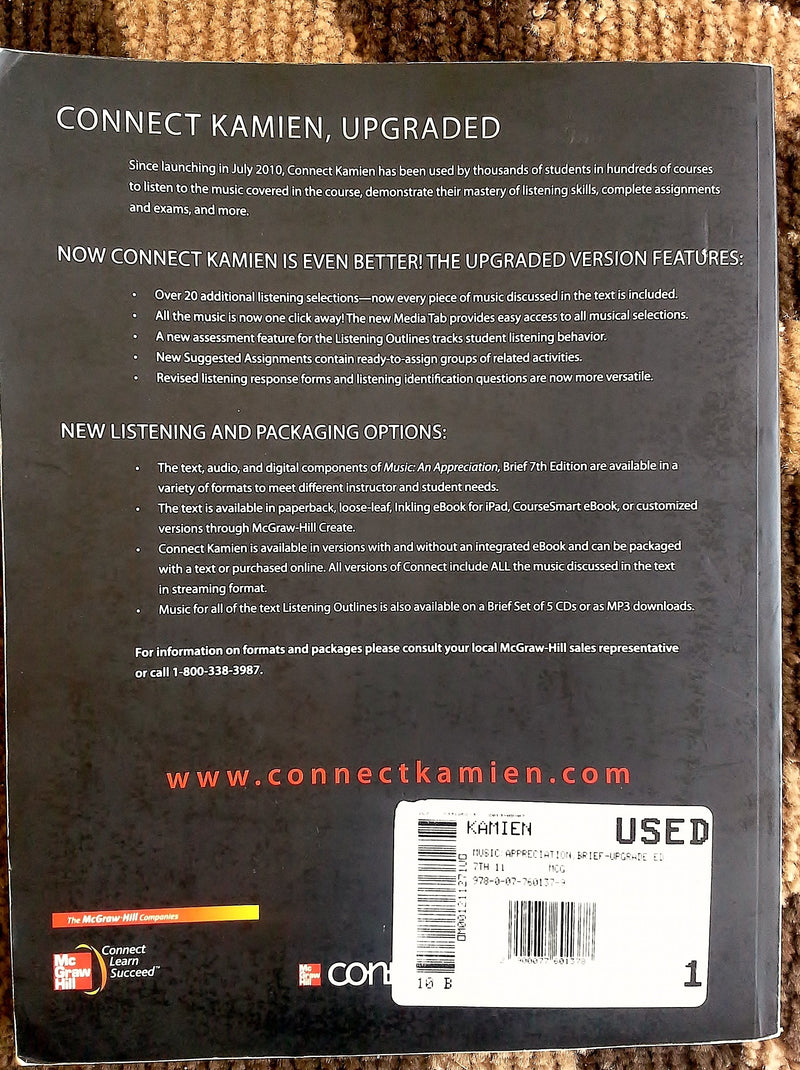 Music: An Appreciation (Brief) Connect Upgrade Edition,Used