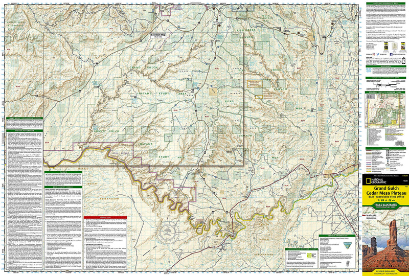 Grand Gulch, Cedar Mesa Plateau Map [BLM  Monticello Field Office] (National Geographic Trails Illustrated Map, 706),Used