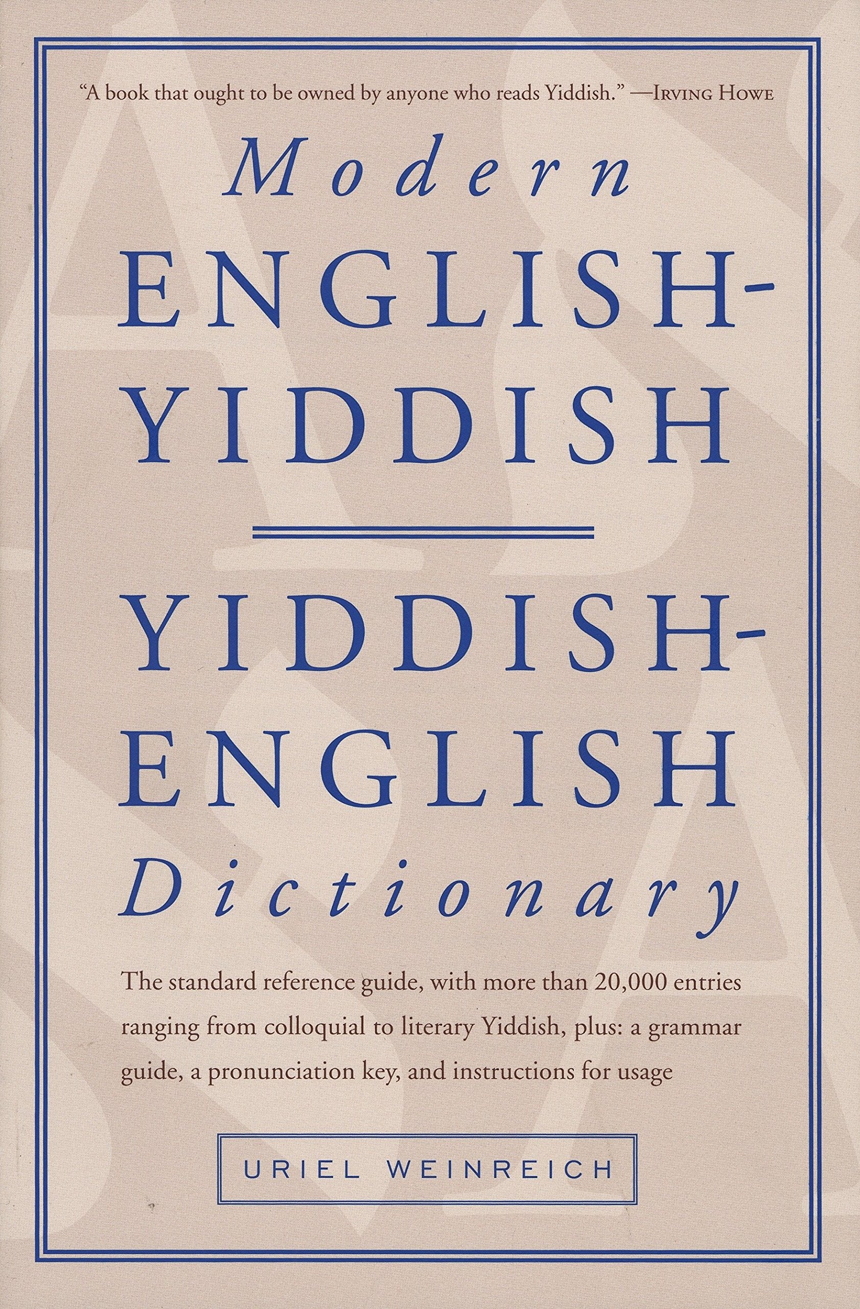 Modern EnglishYiddish / YiddishEnglish Dictionary (English and Yiddish Edition),New