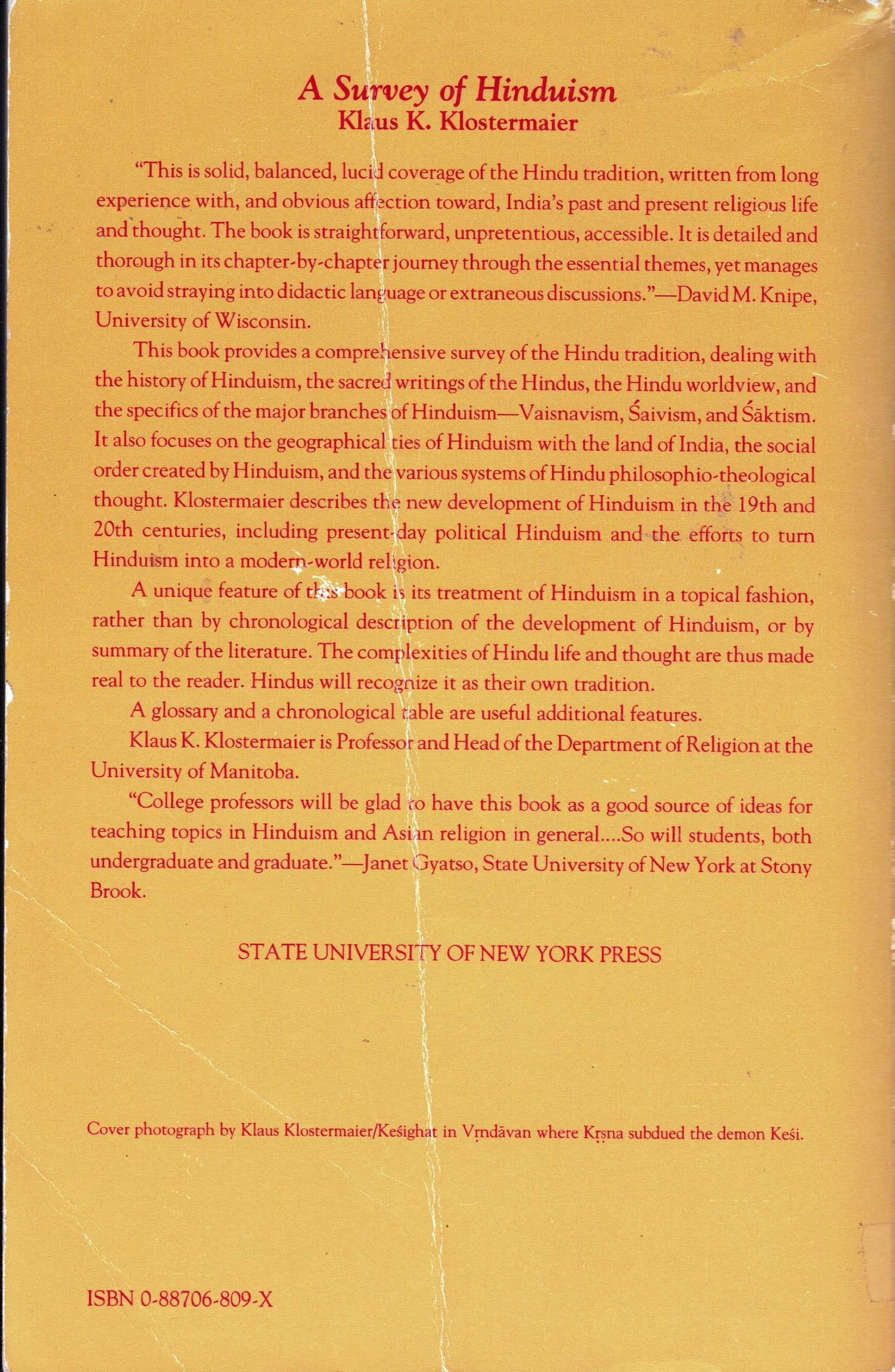 A Survey of Hinduism,Used