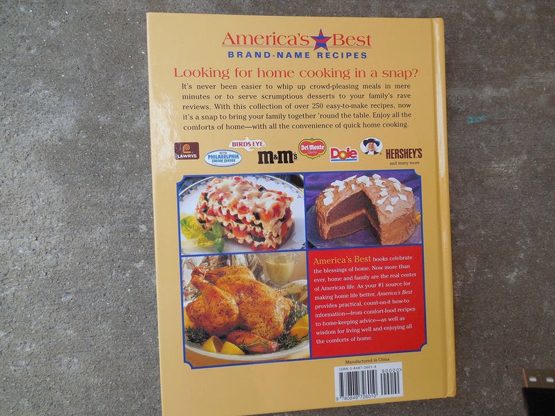 Homestyle Cooking Made Easy (America's Best BrandName Recipes),Used