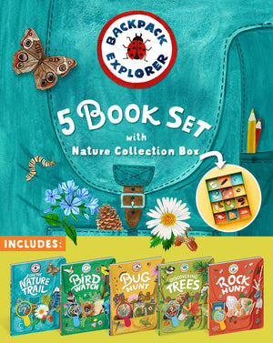 Backpack Explorer 5Book Set With Nature Collection Box,Used