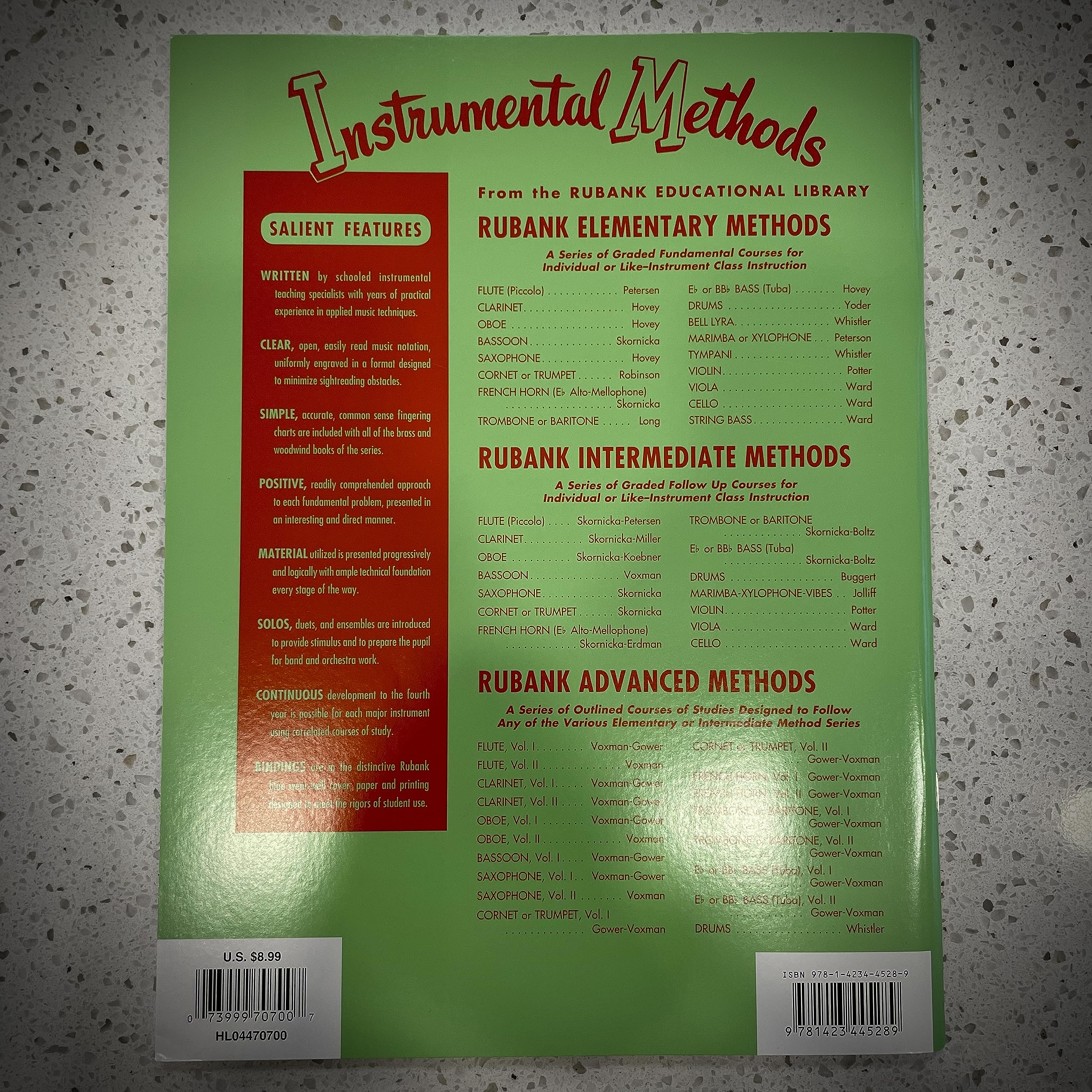 Selected Studies: for Flute (Rubank Educational Library),Used