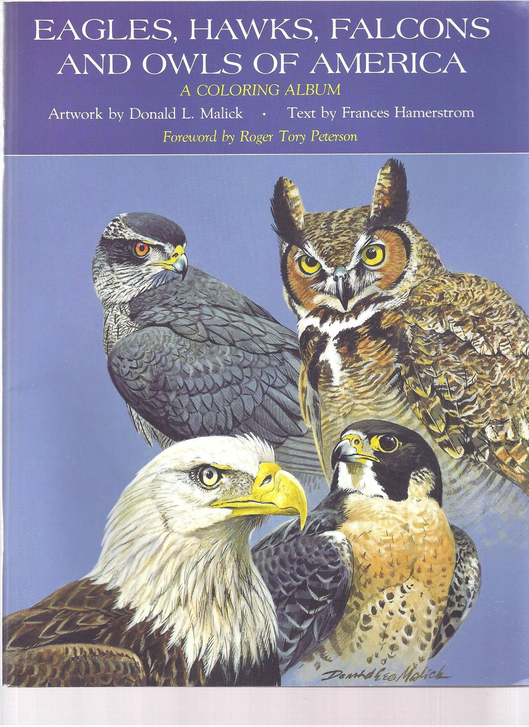 Eagles, Hawks, Falcons and Owls of America: A Coloring Album,Used