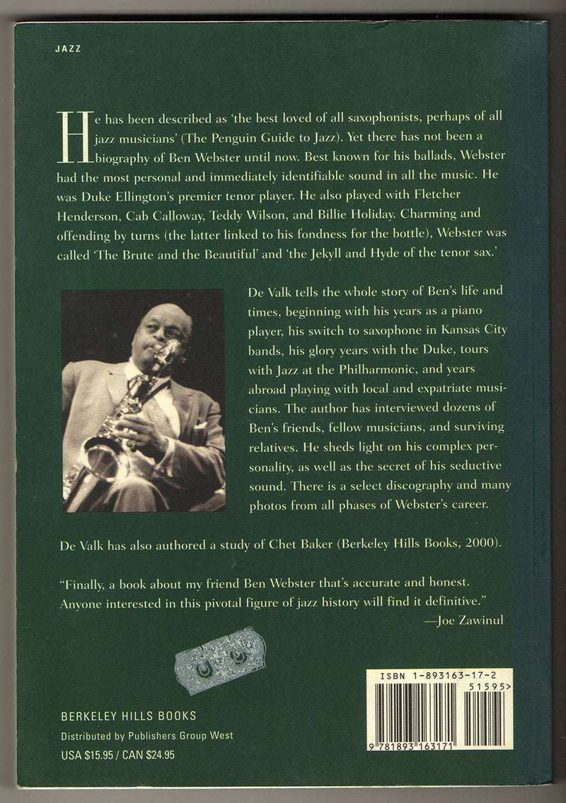 Ben Webster: His Life and Music,Used
