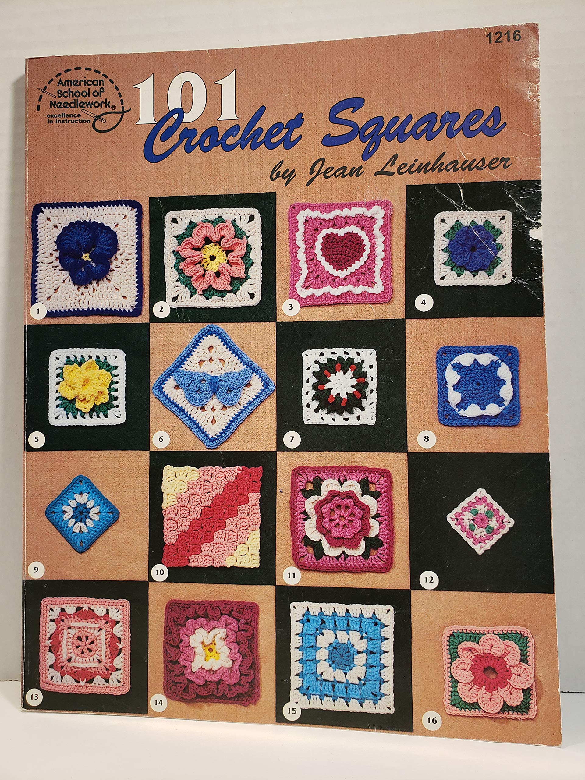 101 Crochet Squares (#1216)-used