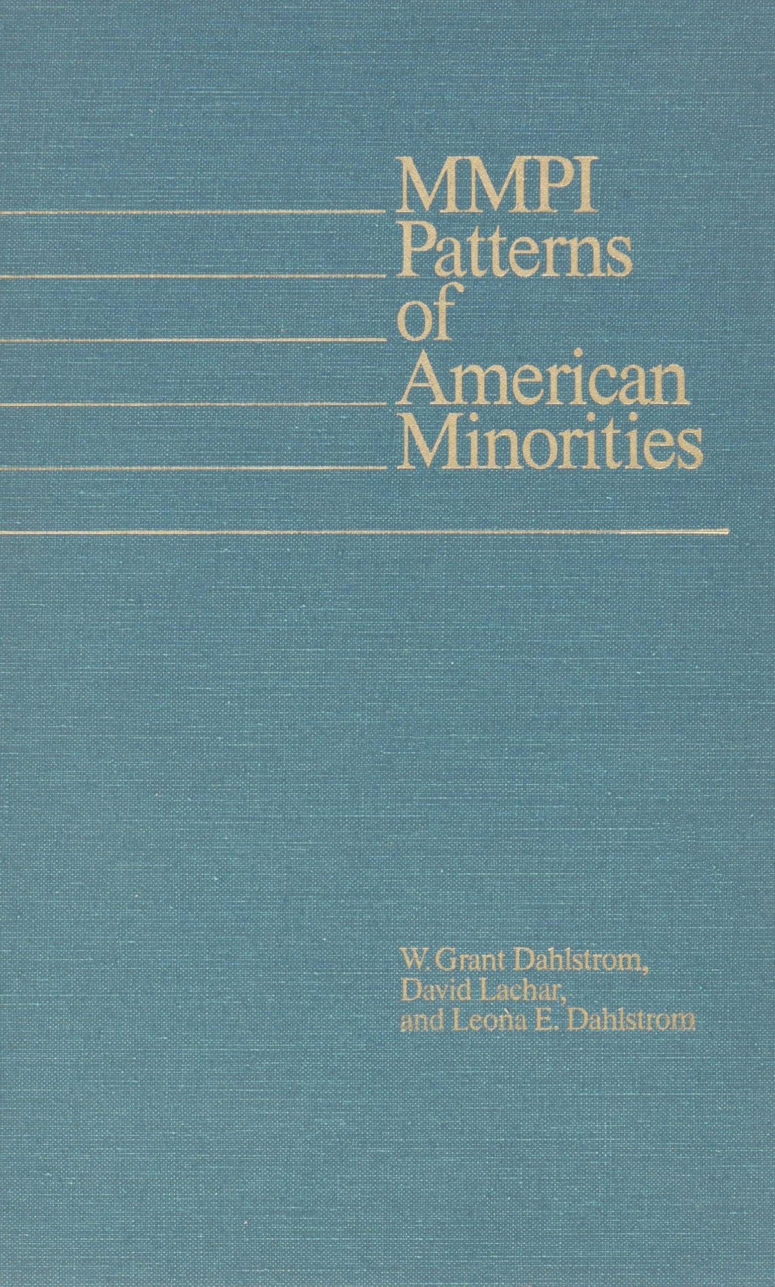 Mmpi Patterns Of American Minorities,Used