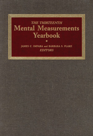 The Thirteenth Mental Measurements Yearbook (Buros Mental Measurements Yearbook),Used