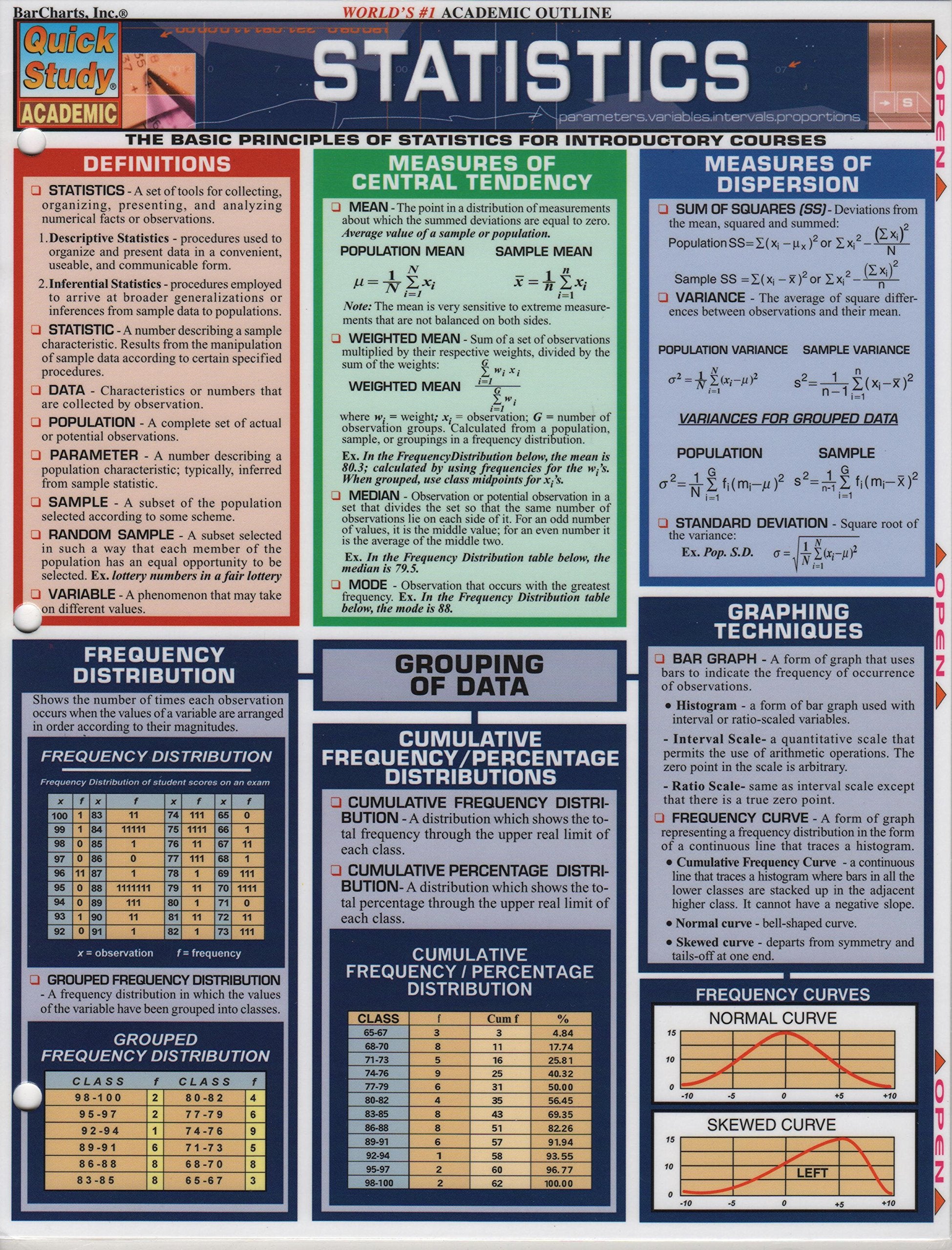 Statistics (Quickstudy Reference Guides  Academic),Used