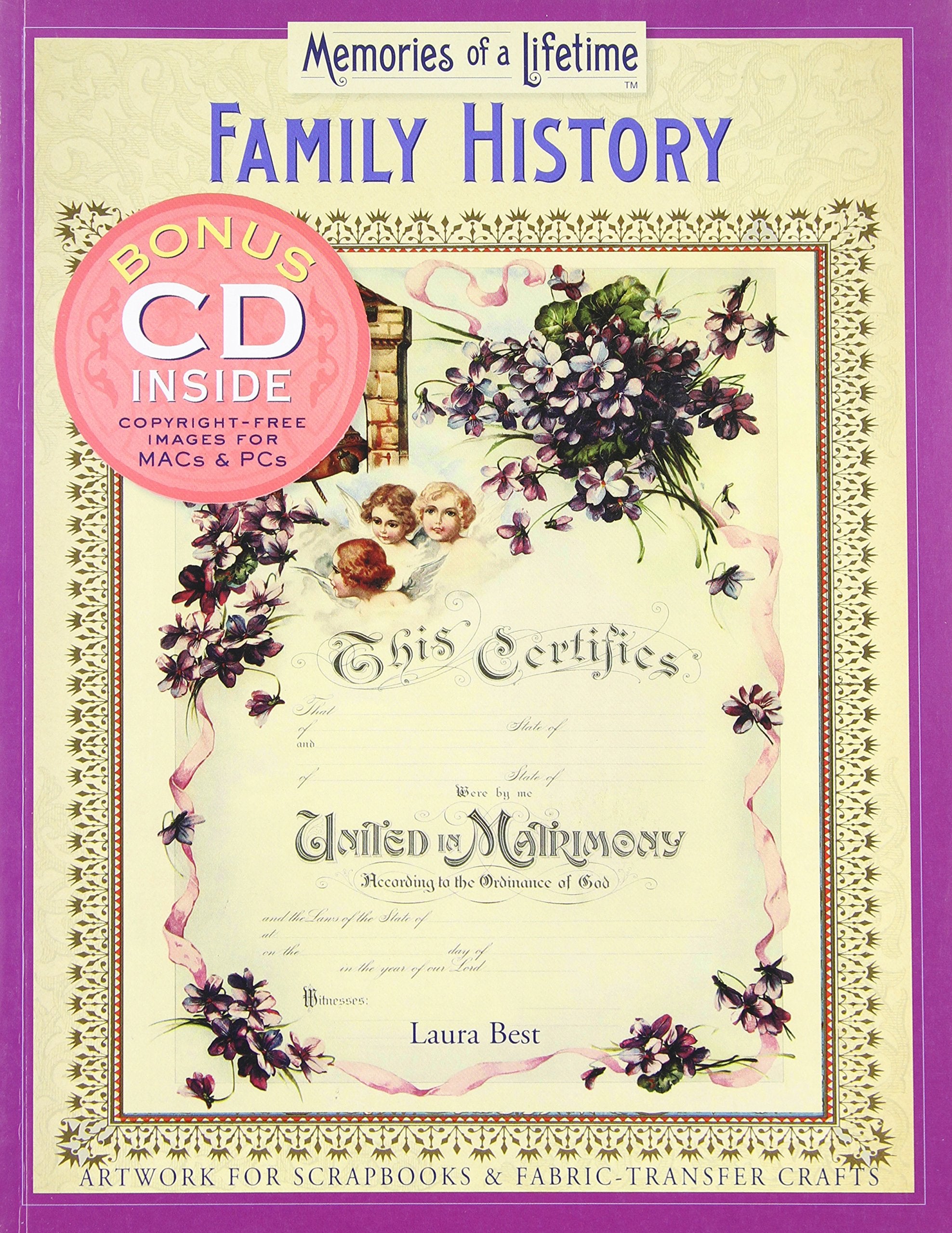 Memories of a Lifetime: Family History: Artwork for Scrapbooks & FabricTransfer Crafts,Used