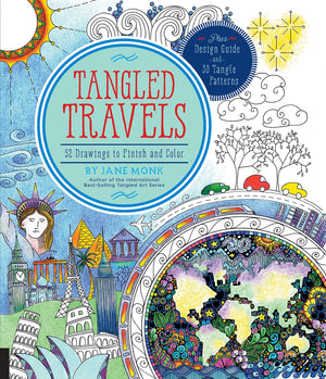 Tangled Travels: 52 Drawings to Finish and Color (Tangled Color and Draw),Used
