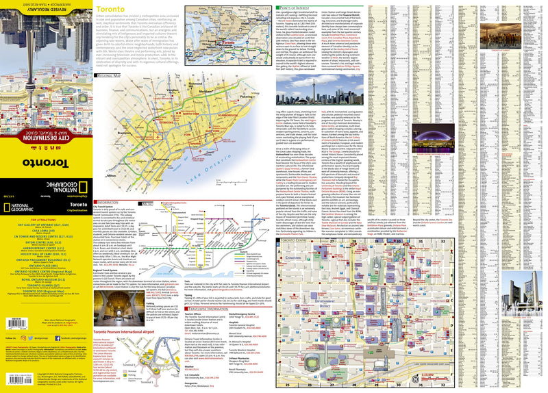 Toronto Map (National Geographic Destination City Map),Used