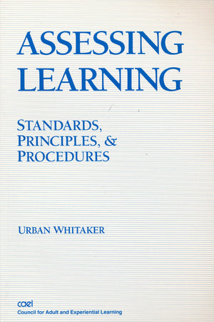 Assessing Learning : Standards, Principles and Procedures,Used