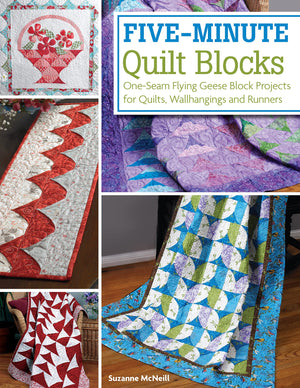 FiveMinute Quilt Blocks: OneSeam Flying Geese Block Projects for Quilts, Wallhangings and Runners (Design Originals) StepbyS,Used